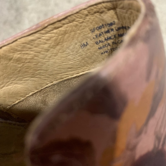 Sofft Brown Floral Leather Ankle Boots - Picture 6 of 6